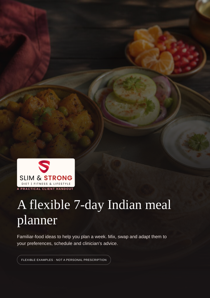 Preview of the cover of the Flexible 7-Day Indian Meal Planner